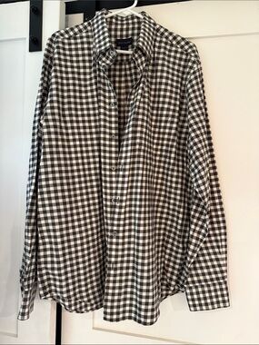 Scott Barber Gingham Button-Up Shirt - Classic Dress Shirt